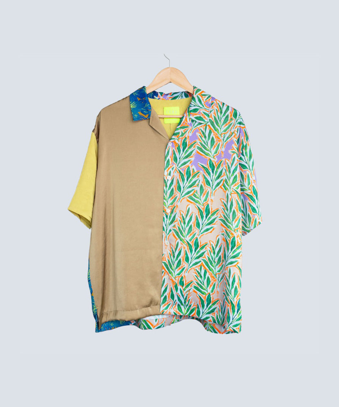 HALF LEAVES 3 OPEN COLLAR SHIRT