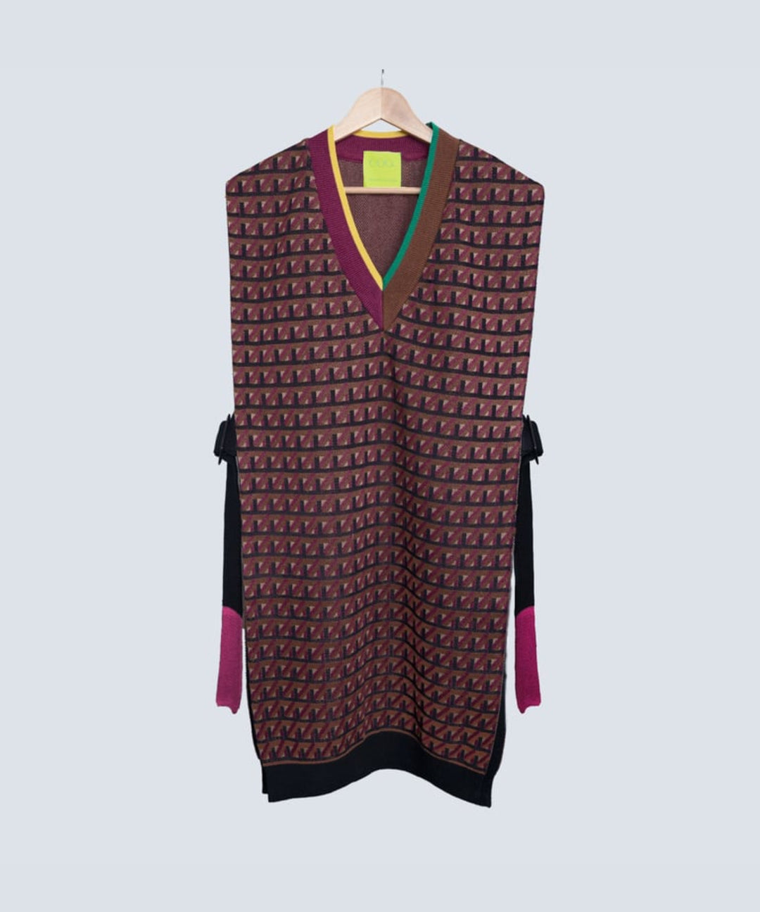 CROSS STRIPE LONG VEST