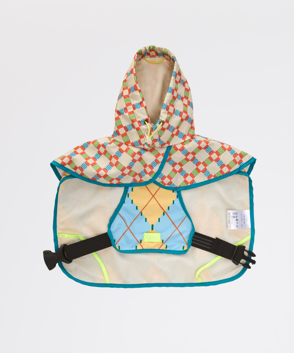 PLAID ARGYLE DOG PONCHO