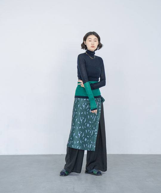 AIR SILK CASHMERE BLOCK KNIT