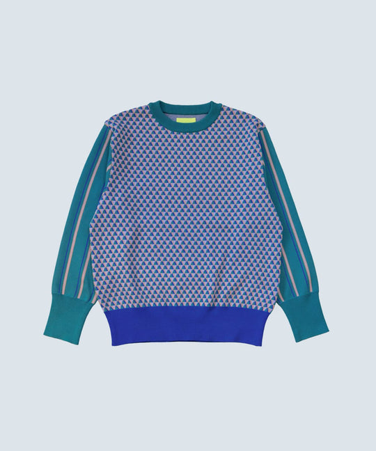 GEO BORDER KNIT PULLOVER