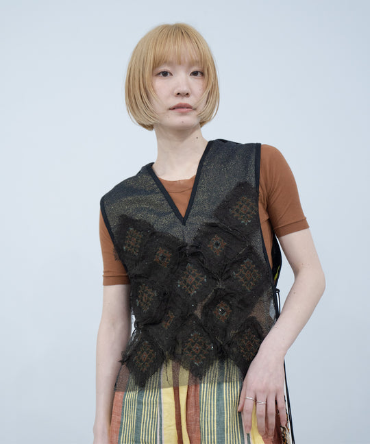 CROP MESH VEST