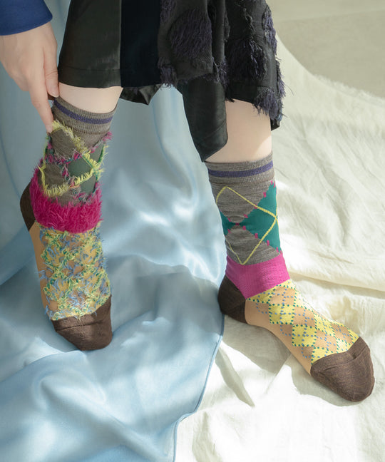 KITSUNE ARGYLE SOCKS