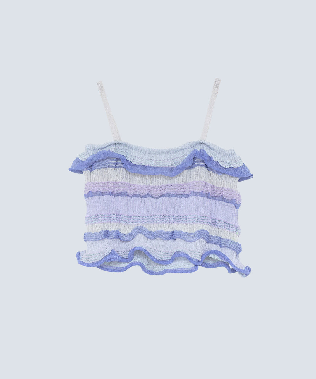 FRILLY BORDER KNIT BUSTIER