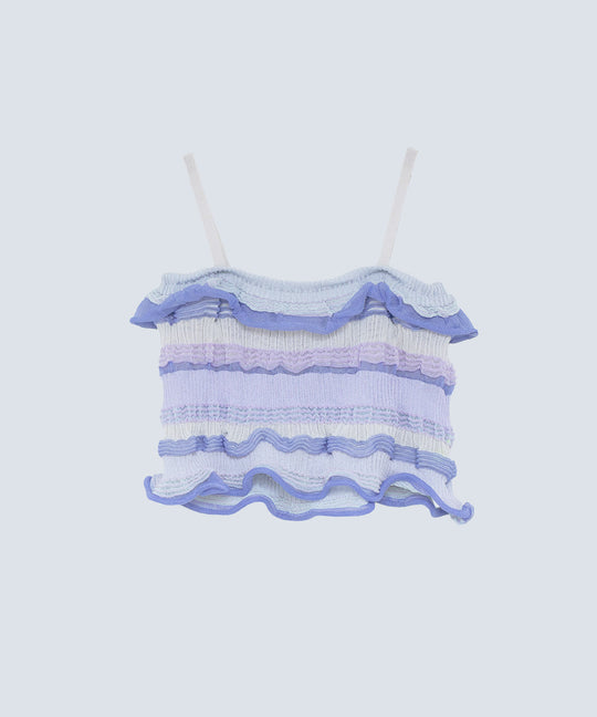 FRILLY BORDER KNIT BUSTIER