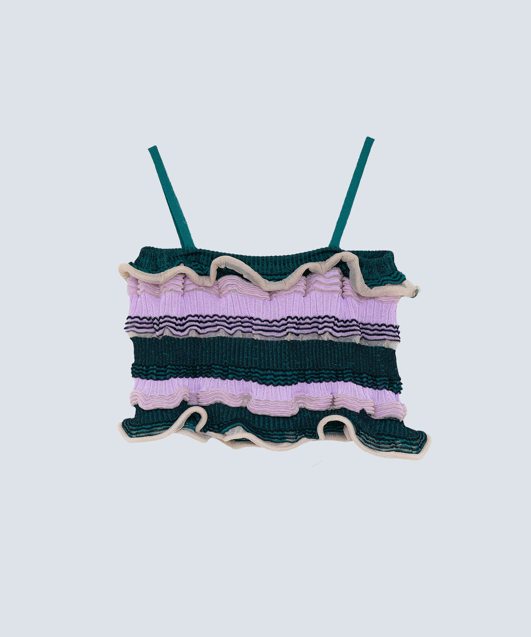 FRILLY BORDER KNIT BUSTIER