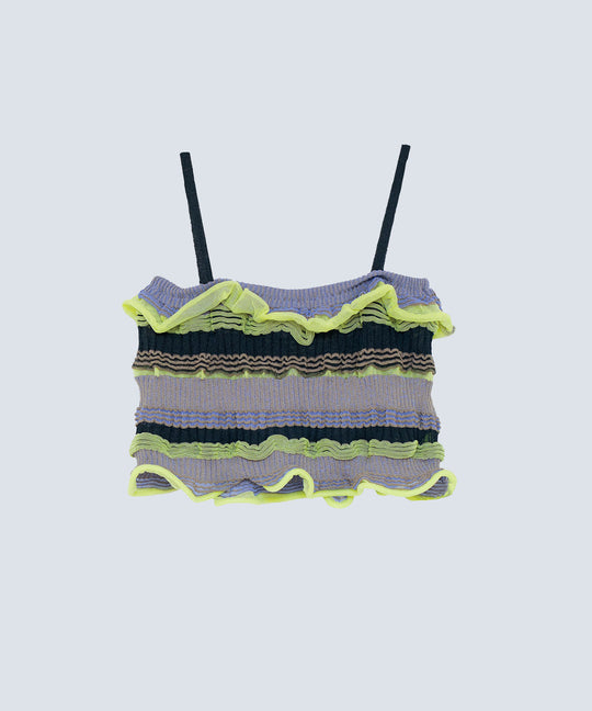 FRILLY BORDER KNIT BUSTIER