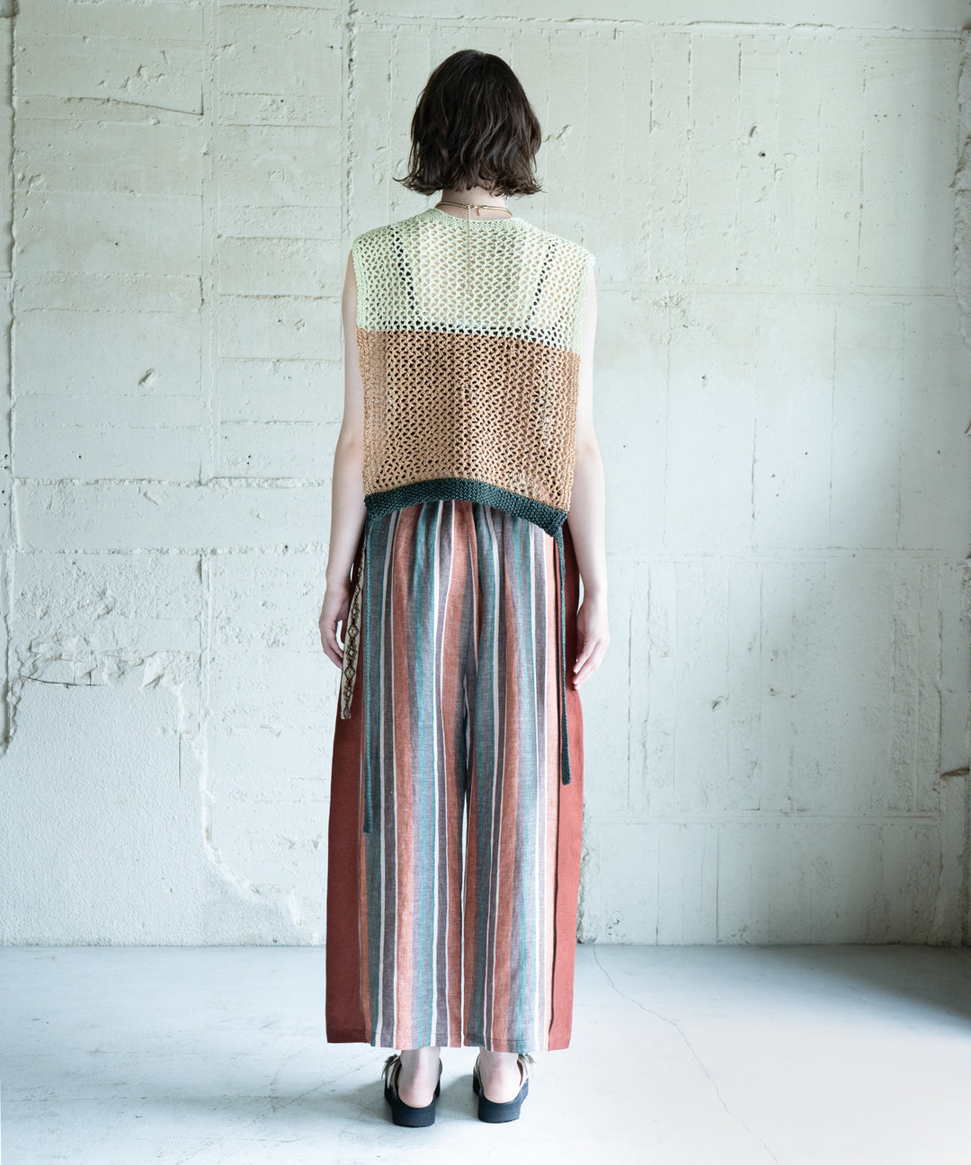 LATIN STRIPE LINEN PANTS