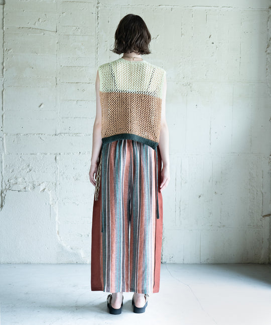 LATIN STRIPE LINEN PANTS