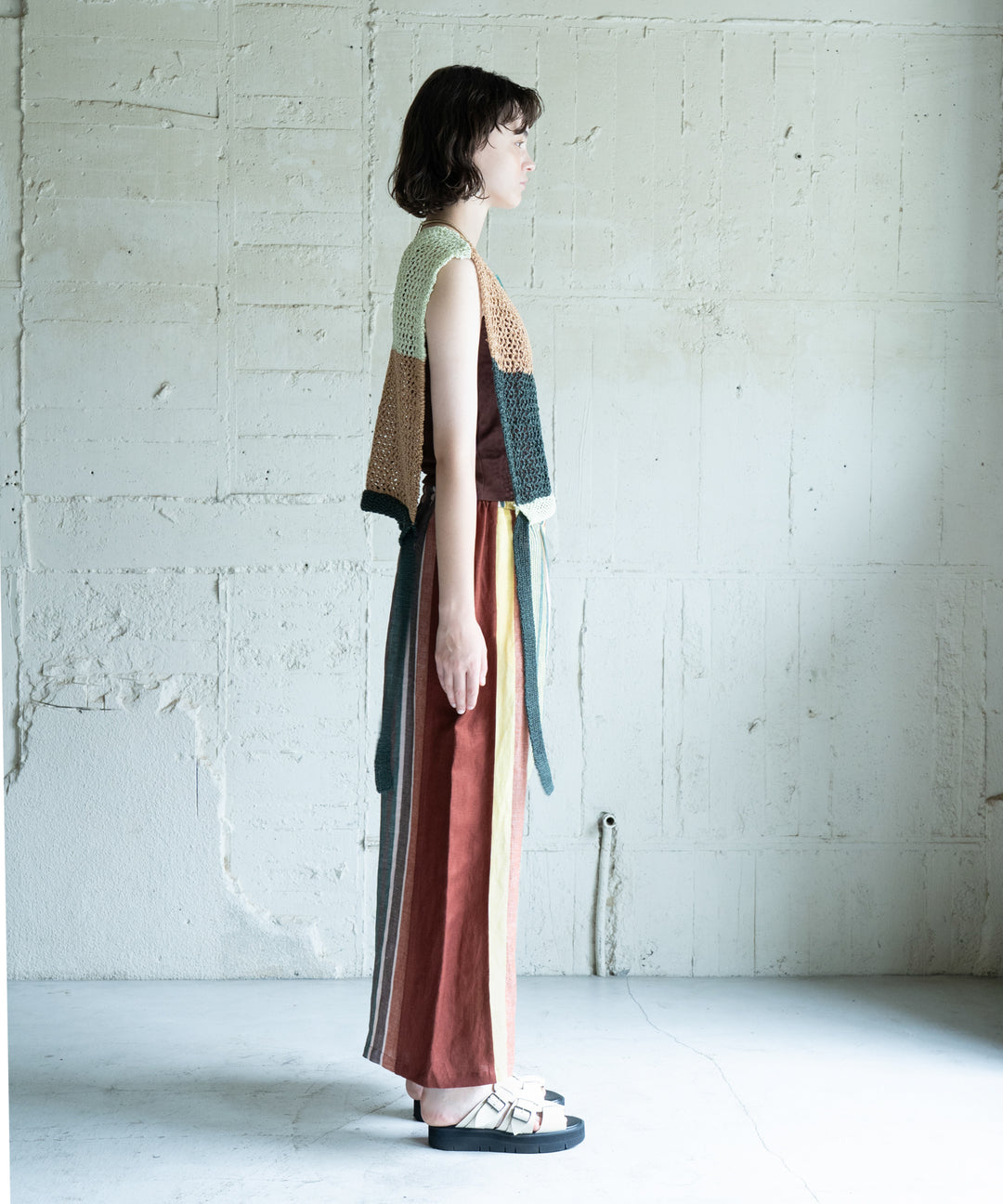 LATIN STRIPE LINEN PANTS