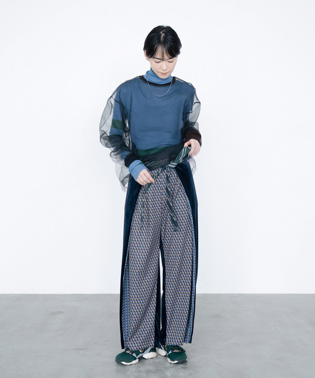 2WAY TOPOLOGY VELOR PANTS