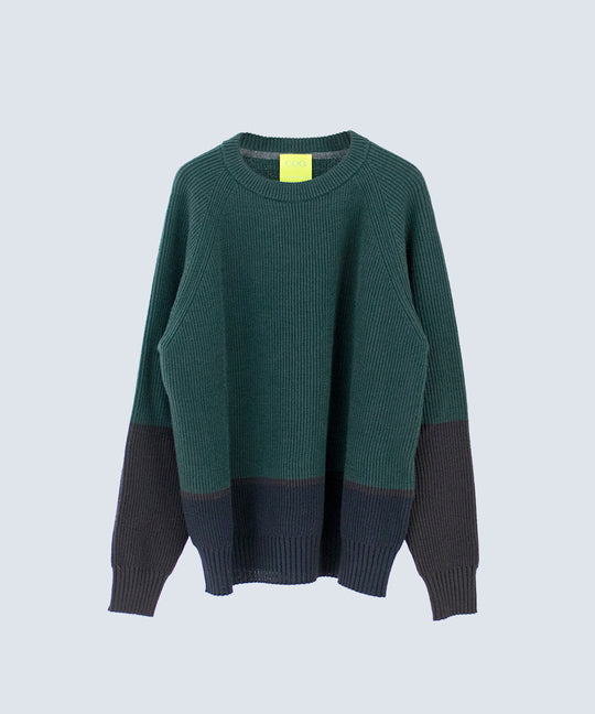 MONTAGE BLOCK KNIT PULLOVER