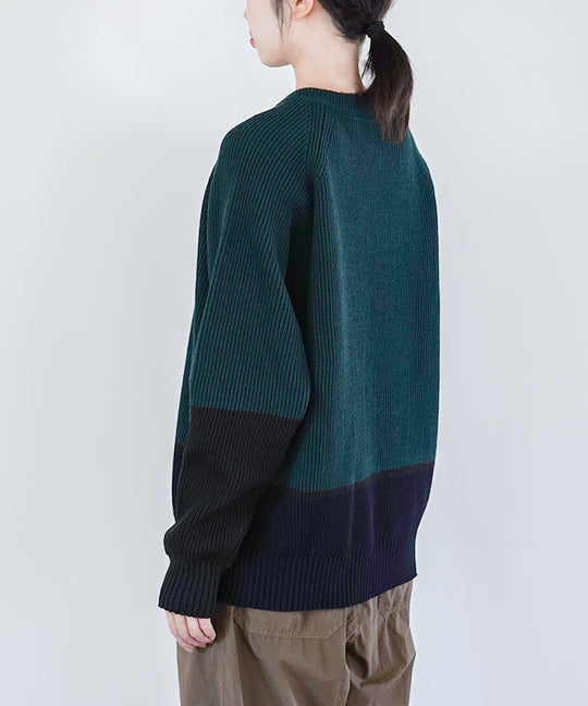 MONTAGE BLOCK KNIT PULLOVER