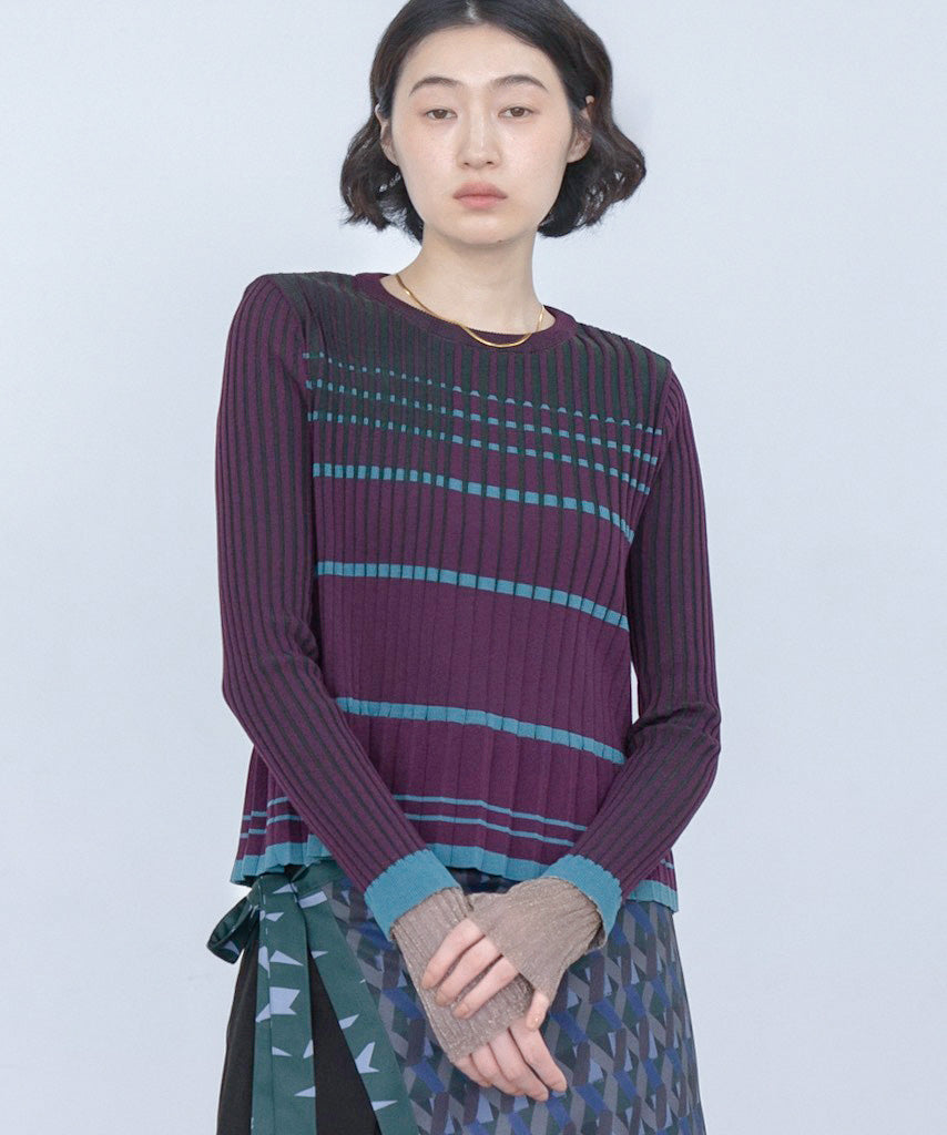 TRACE RIB KNIT TOPS